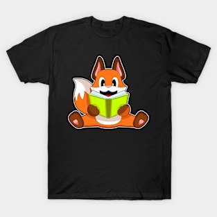 Fox Reading Book T-Shirt